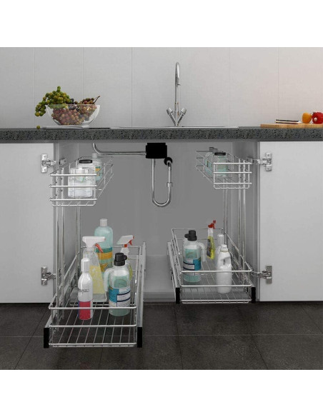 Organizador Bajo Fregadero STORKING 2 Niveles Cromado 40.64 cm