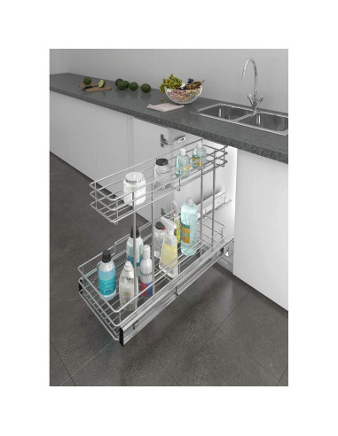 Organizador Bajo Fregadero STORKING 2 Niveles Cromado 40.64 cm