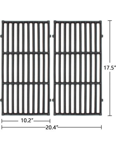 Rejillas de Parrilla Hongso 44.5x25.9 cm para Weber Spirit 200