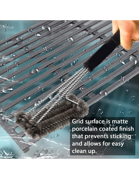 Rejillas de Parrilla Hongso 44.5x25.9 cm para Weber Spirit 200