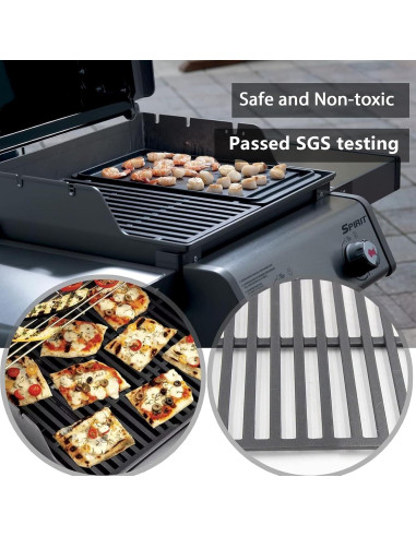 Rejillas de Parrilla Hongso 44.5x25.9 cm para Weber Spirit 200