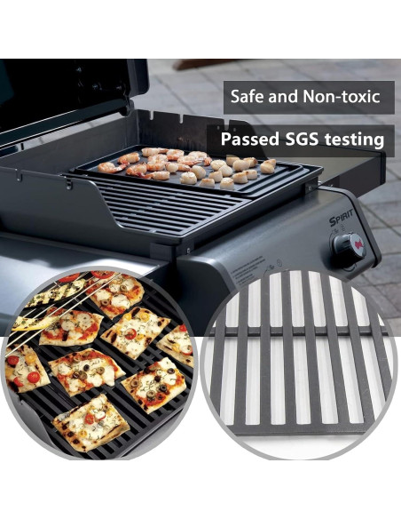 Rejillas de Parrilla Hongso 44.5x25.9 cm para Weber Spirit 200