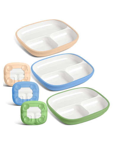 Domensi Platos de Porcelana para Niños 3 Piezas 21.1 cm