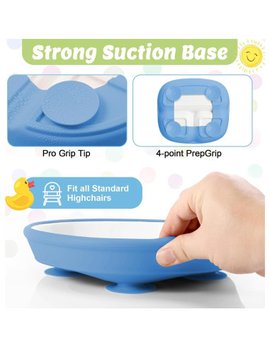 Domensi Platos de Porcelana para Niños 3 Piezas 21.1 cm