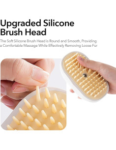 Cepillo de Silicona 3-en-1 GooCare para Mascotas - Púrpura 2