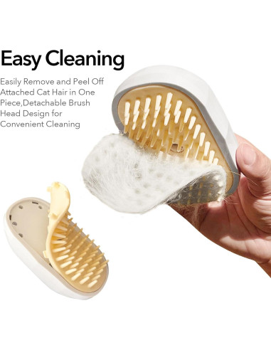 Cepillo de Silicona 3-en-1 GooCare para Mascotas - Púrpura