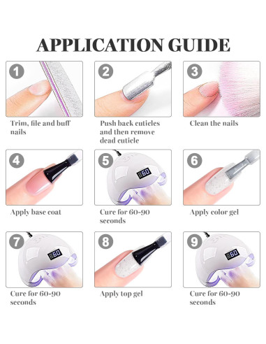 Esmalte de Uñas en Gel RARJSM Glitter Blanco Lechoso 15ml