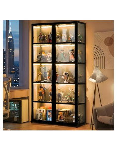 Gabinete de Exhibición de Bambú qeknxks 5 Niveles 81.8x162.1cm