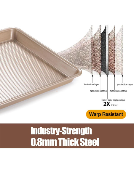 Juego de Bandejas para Hornear Antiadherentes JOHO 2 Piezas