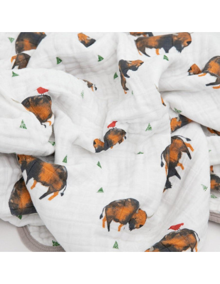 Edredón de Muselina de Algodón Pequeño Unicornio Bisonte