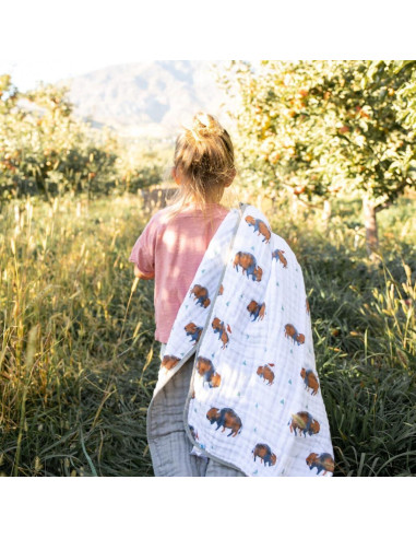 Edredón de Muselina de Algodón Pequeño Unicornio Bisonte