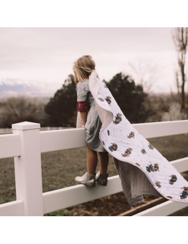 Edredón de Muselina de Algodón Pequeño Unicornio Bisonte