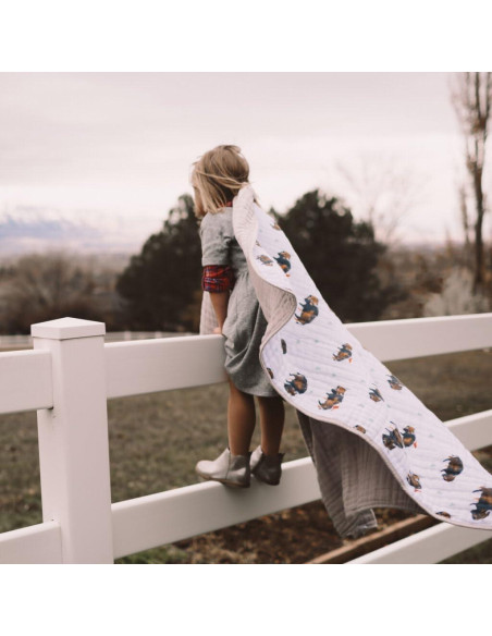 Edredón de Muselina de Algodón Pequeño Unicornio Bisonte