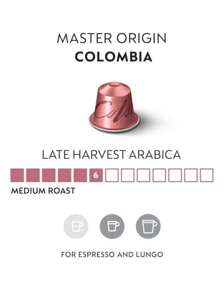 Cápsulas de Café Nespresso Colombia Master Origin 50 Unidades