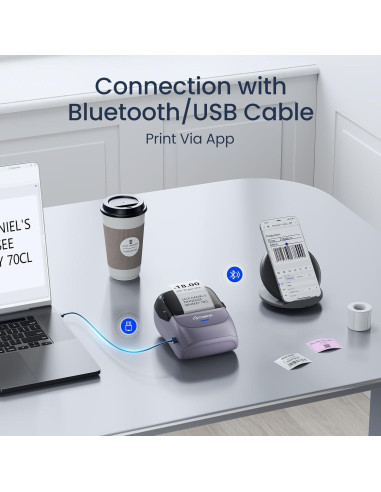 Impresora de Etiquetas CLABEL 221B Portátil 2" Bluetooth USB