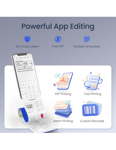 Impresora de Etiquetas CLABEL 221B Portátil 2" Bluetooth USB