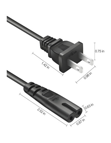 Cable de Alimentación CA 2 Clavijas TCKN 1.83m para Impresoras Epson