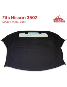 Techo Convertible Nissan 350Z 2004-2009 Sierra Auto Tops Negro 2