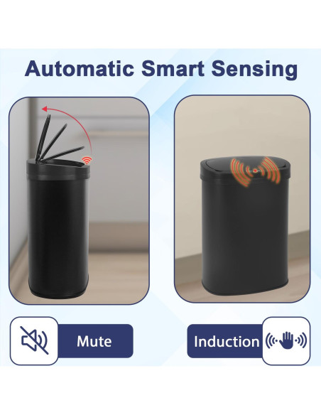Cubo de Basura Automático NChanmar 50L con Sensor Negro