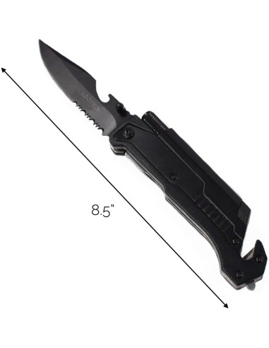 Cuchillo de bolsillo Wartech YC-S-9045-BK 5 en 1 21.6 cm Negro