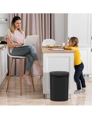 Cubo de Basura Automático NChanmar 50L con Sensor Negro