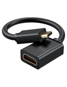 Adaptador Mini HDMI a HDMI LUKFOCAB 4K 30cm Soporta 18Gbps