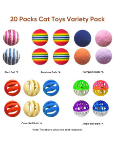 Set de Juguetes Interactivos para Gatos YULOYI 20 Piezas 2