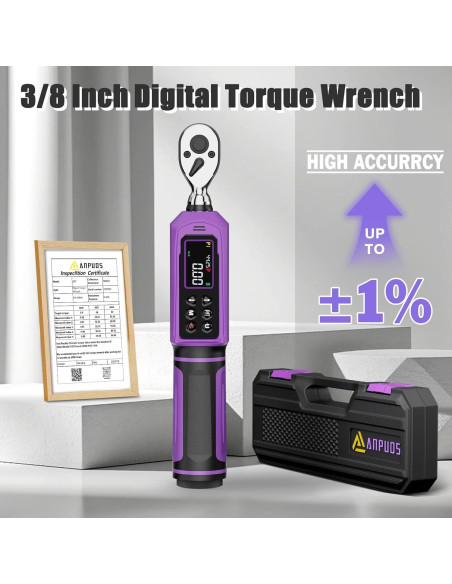 Llave de Torque Digital ANPUDS 3/8" 0.9-60 Nm Precisión +/-1%