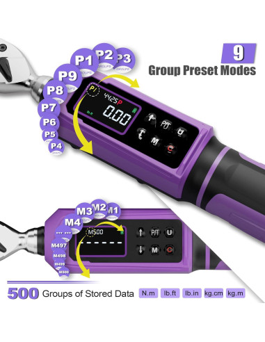 Llave de Torque Digital ANPUDS 3/8" 0.9-60 Nm Precisión +/-1%