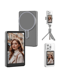 Monitor de Vlog HIGSEEU 1080P Inalámbrico para Selfie Gris