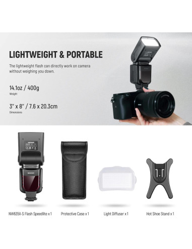 Flash NEEWER NW635II-S TTL para Cámara Sony - 400g, GN58