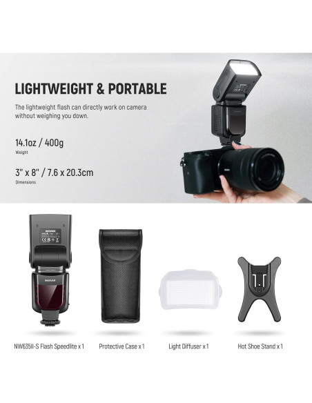 Flash NEEWER NW635II-S TTL para Cámara Sony - 400g, GN58