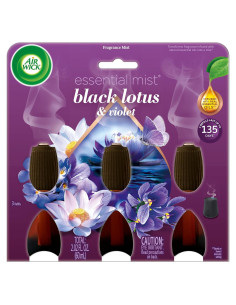 Air Wick Esencial Mist Recarga Triple Loto Negro y Violeta
