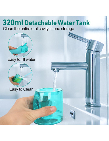 Irrigador Dental Inalámbrico Grinest FL-V28 Verde 7 Modos 320ml