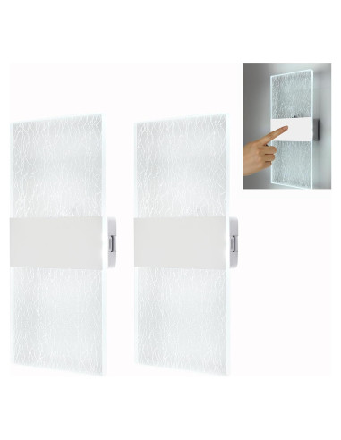 Aplique de Pared Inalámbrico FelRelWel, 2 Unidades, Luz Táctil
