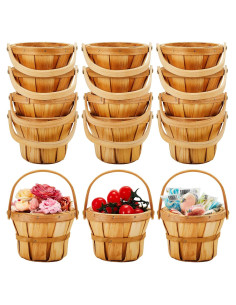 Cestas de Madera Marsui 15 Pcs 10x13 cm para Decoración
