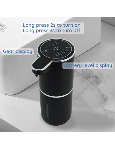 Dispensador Automático de Jabón Espumoso ARCASA 400ml Negro