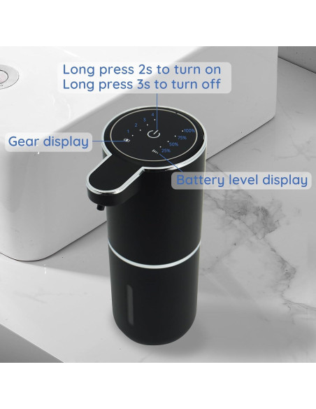 Dispensador Automático de Jabón Espumoso ARCASA 400ml Negro