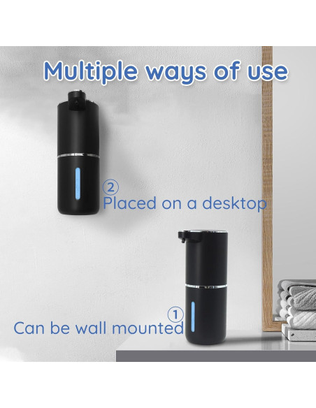 Dispensador Automático de Jabón Espumoso ARCASA 400ml Negro