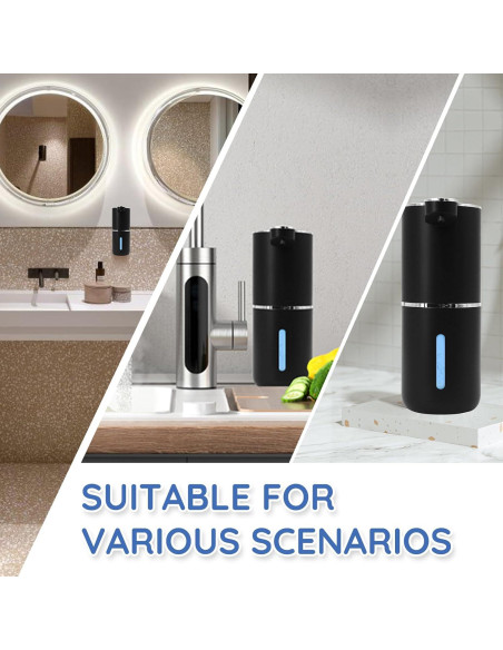 Dispensador Automático de Jabón Espumoso ARCASA 400ml Negro