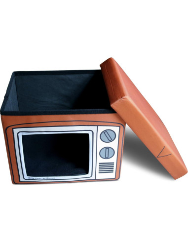 Casa para Gatos Feline Ruff Ottomán de Madera Marrón 38x30x36cm