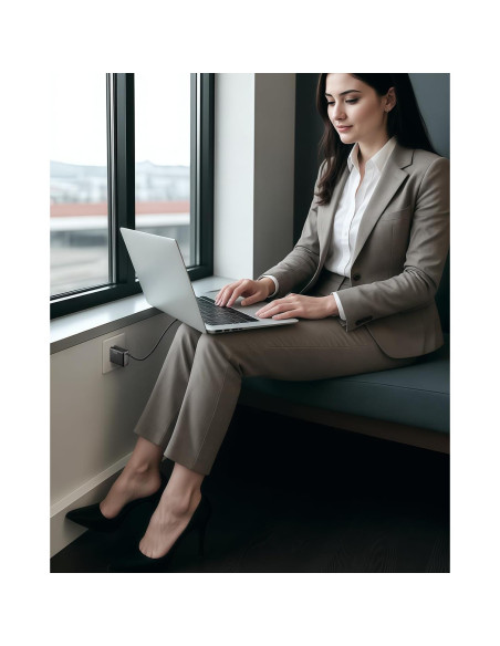 Cargador USB C 140W Witter, Adaptador Plegable 4 Puertos