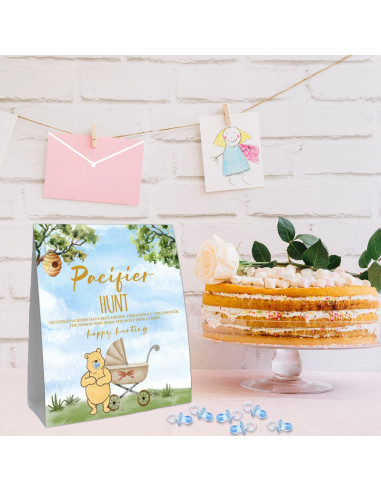 Set de Caza de Chupetes Mini Azules Winnie - 50 Piezas