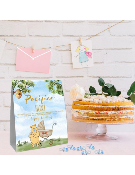 Set de Caza de Chupetes Mini Azules Winnie - 50 Piezas