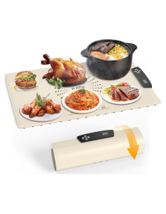 Alfombrilla Calentadora de Comida IIUIPI 61x41cm 7 Niveles Temperatura