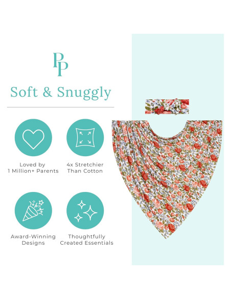 Conjunto de Manta de Envolver Posh Peanut Alma 111.76 cm