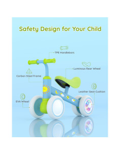 Bicicleta de Equilibrio Lilian&Gema Verde-Azul 1-2 Años 2