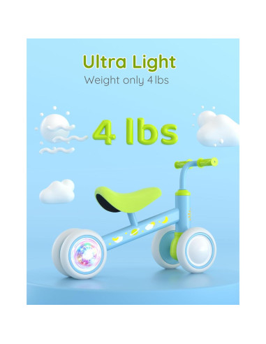 Bicicleta de Equilibrio Lilian&Gema Verde-Azul 1-2 Años