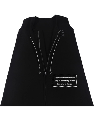 Saco de Sueño Belsden Microforro Negro 6-12M TOG 1