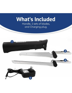 Cuchillo Eléctrico Recargable Elite Gourmet EK9810 4 Cuchillas 2